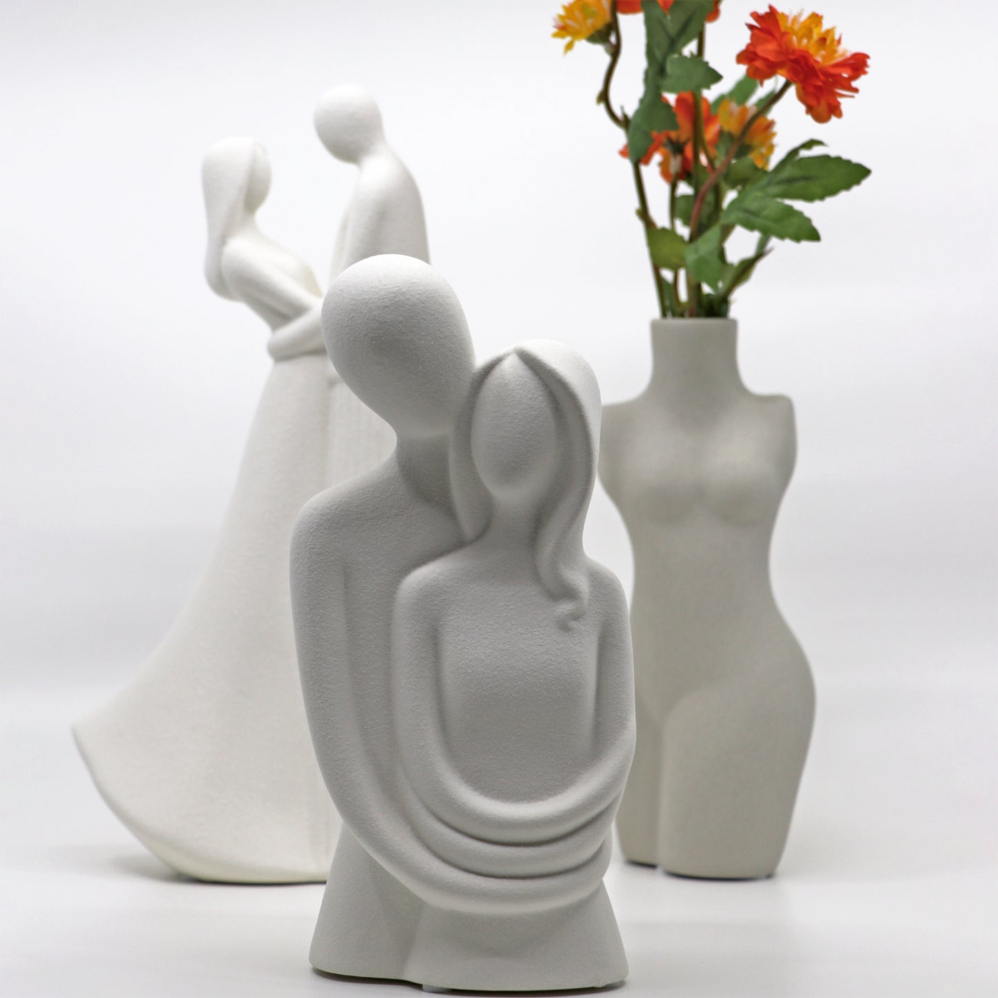 Romantic Couple [Full Torso] - Ceramic Figure