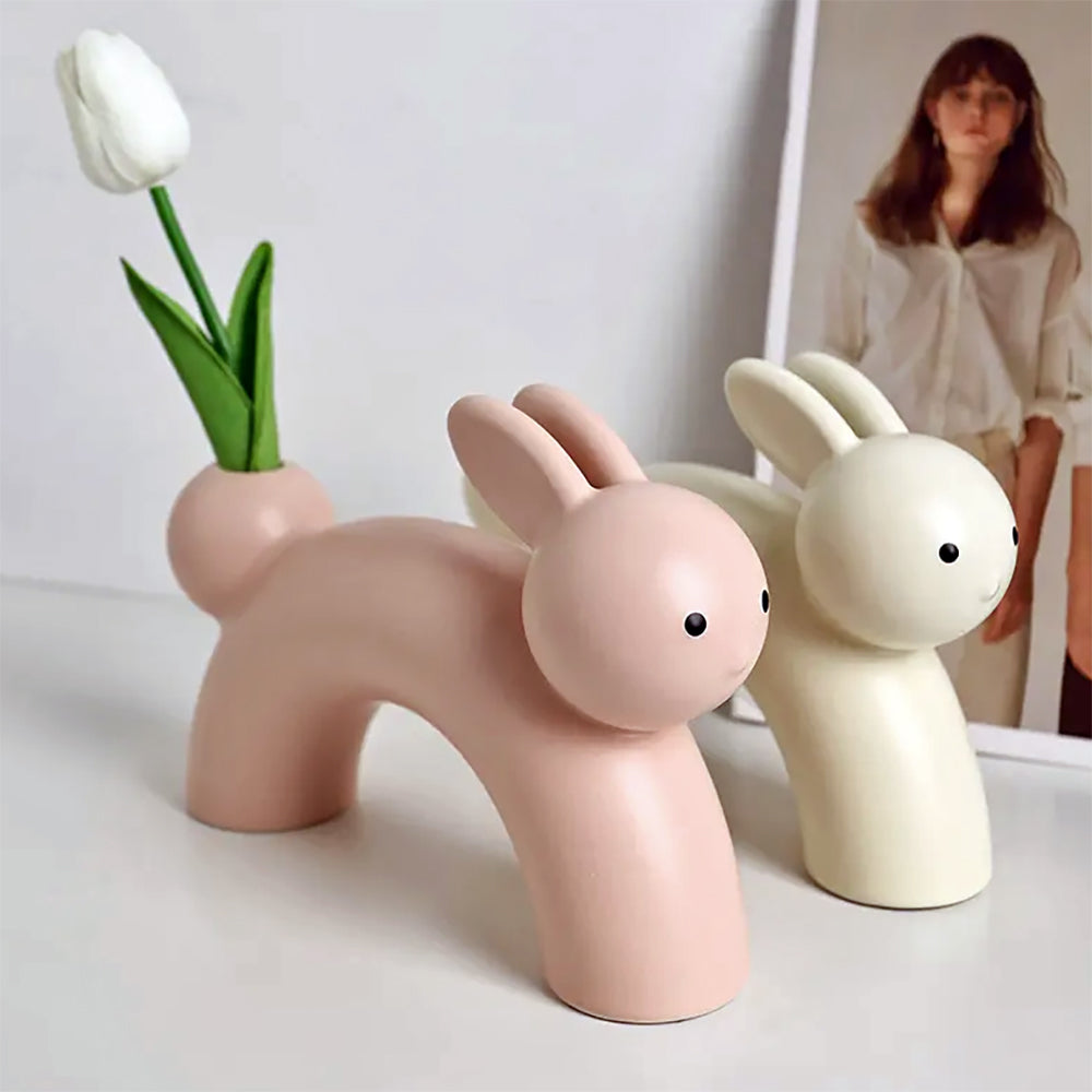 Flower Rabbit - Ceramic Vase