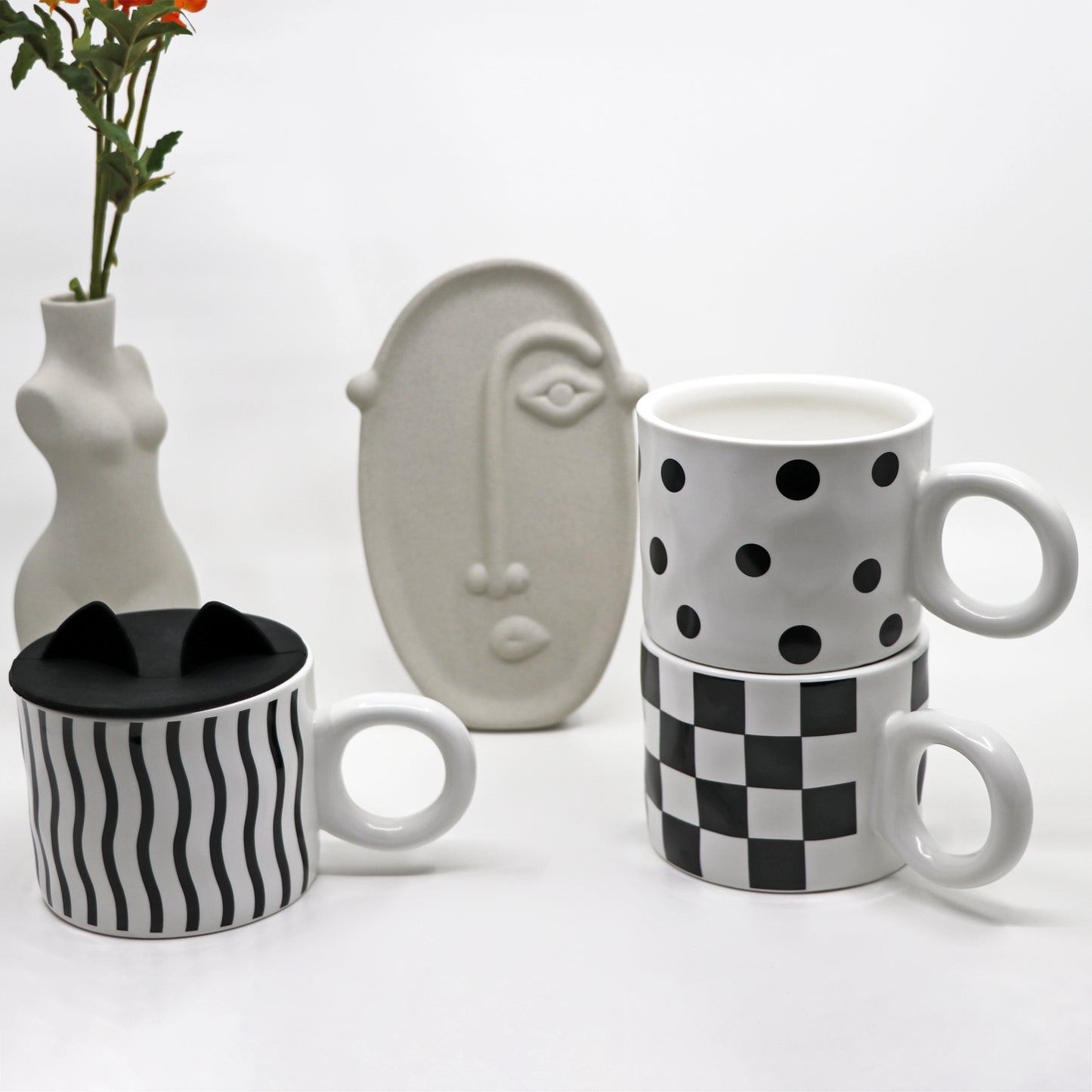 Lady Posing in 3 Styles - Ceramic Vase