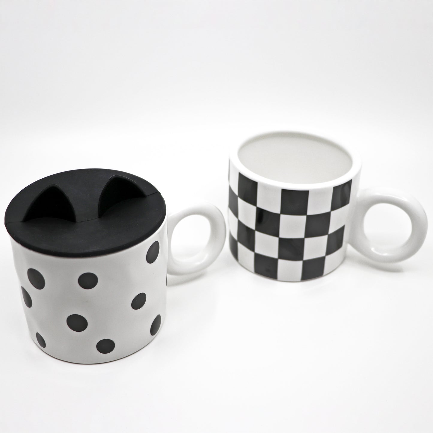 Black & White Style with Bunny Cap - Ceramic Mug