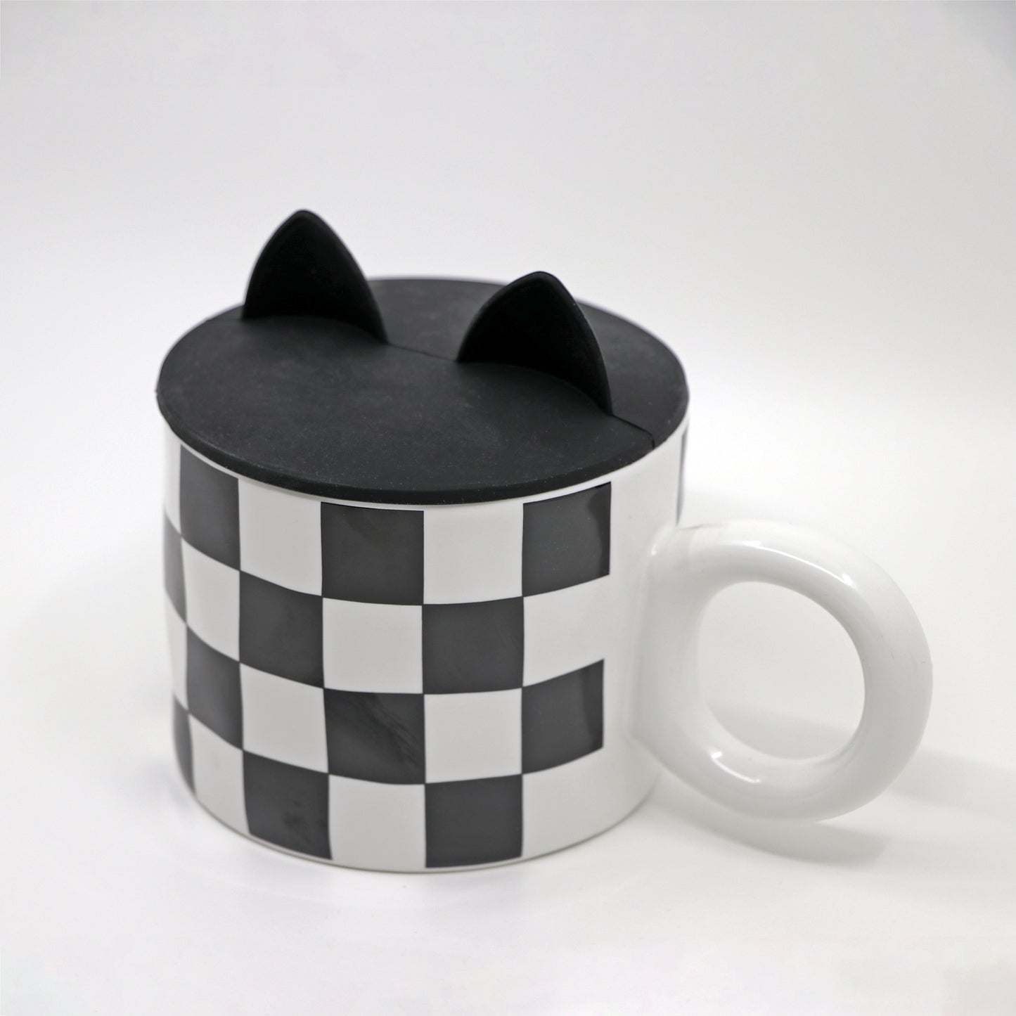 Black & White Style with Bunny Cap - Ceramic Mug