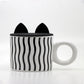 Black & White Style with Bunny Cap - Ceramic Mug