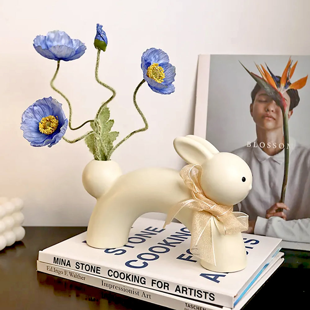 Flower Rabbit - Ceramic Vase