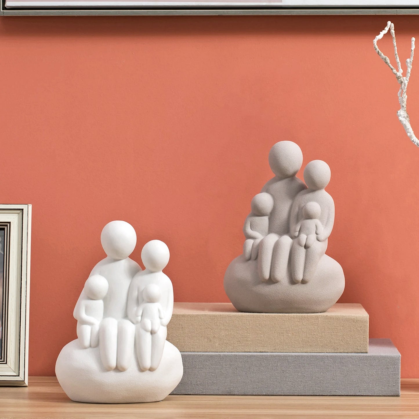 Seated Family - Ceramic Ornament