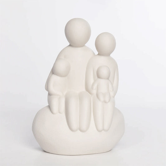 Seated Family - Ceramic Ornament