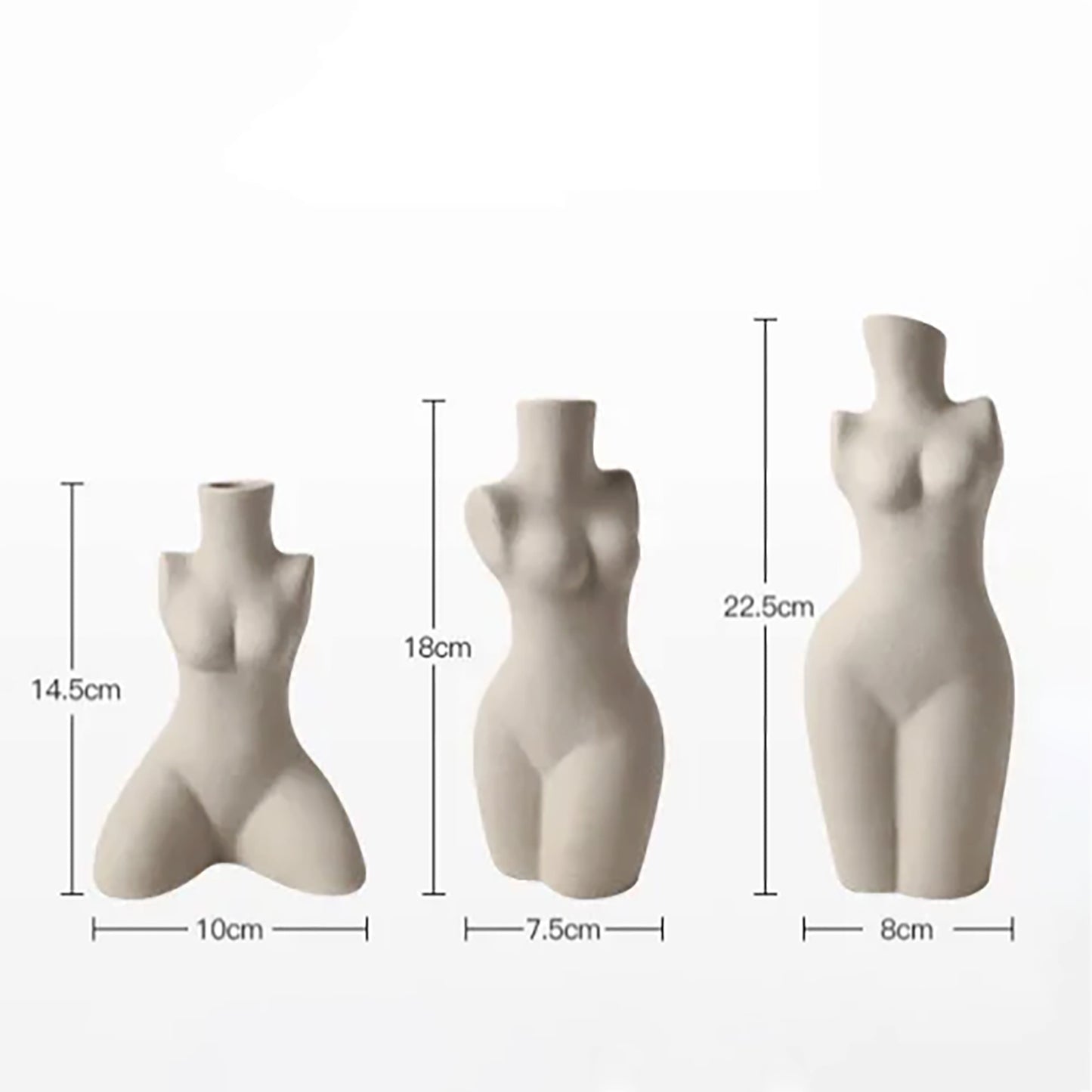 Lady Posing in 3 Styles - Ceramic Vase