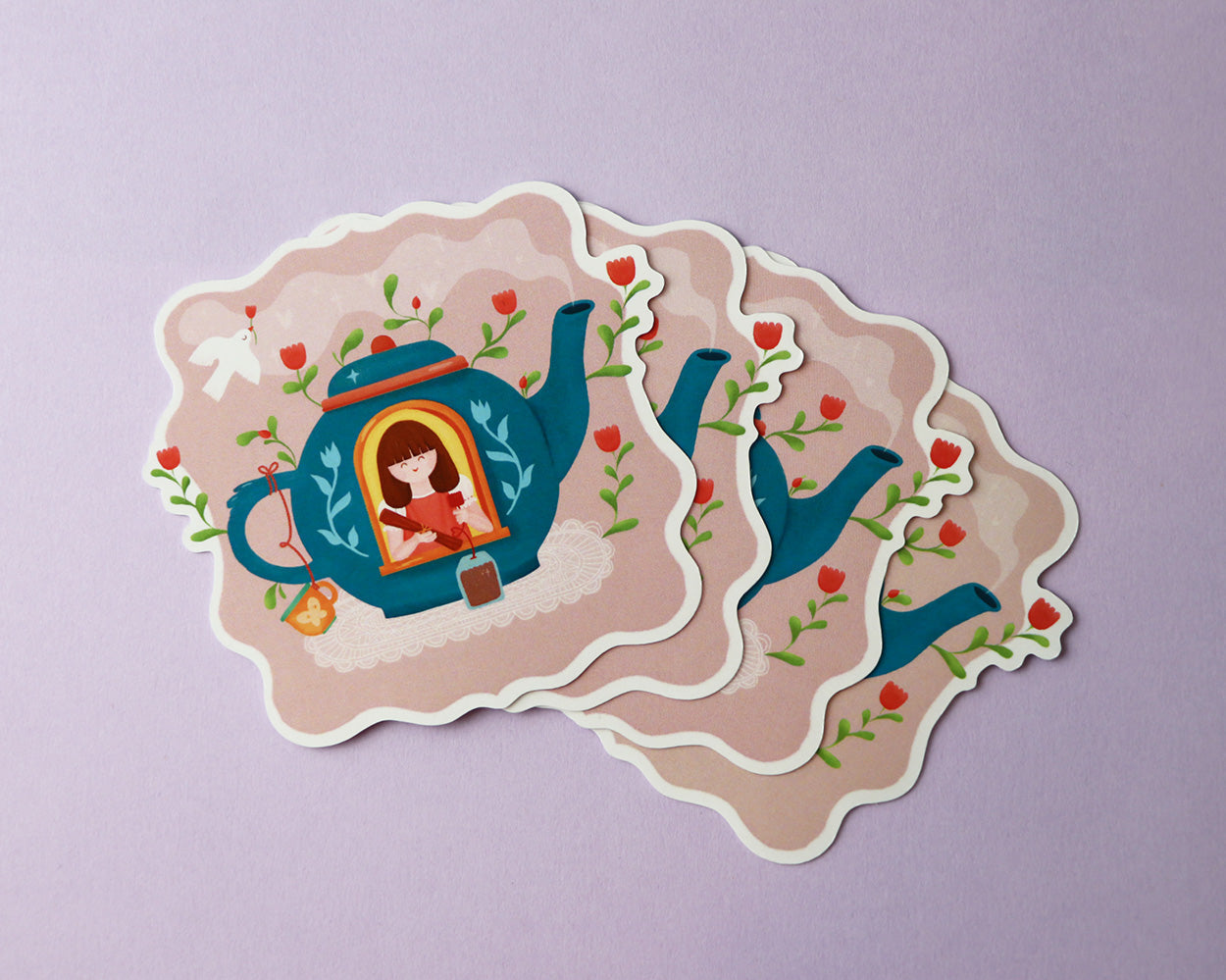 3 Cards of Die Cut Sticker