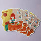 3 Cards of Die Cut Sticker