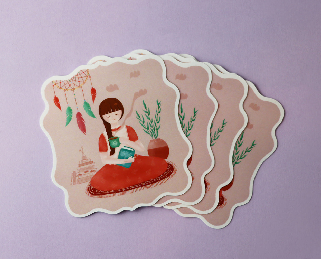 3 Cards of Die Cut Sticker