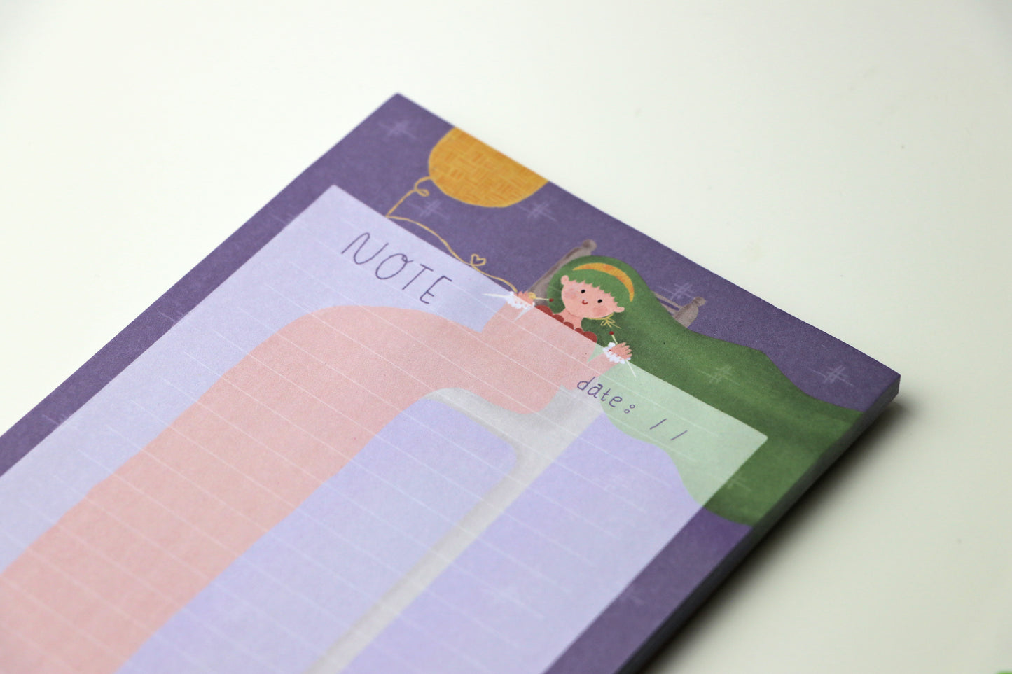 Knitting Girl - Note Pad / To Do List