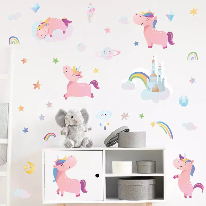 Rainbow Unicorn - Wall Sticker