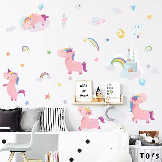 Rainbow Unicorn - Wall Sticker