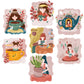 Set of Cute Die Cut Sticker - 7 Pieces