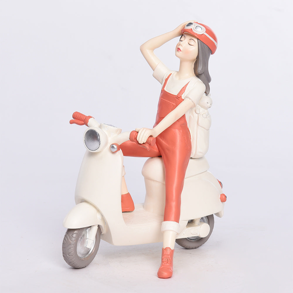 Cyclist Girl - Decor Figurine