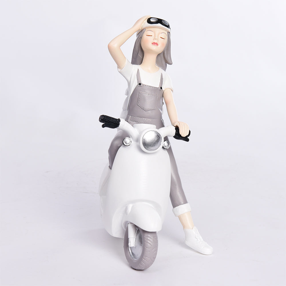 Cyclist Girl - Decor Figurine