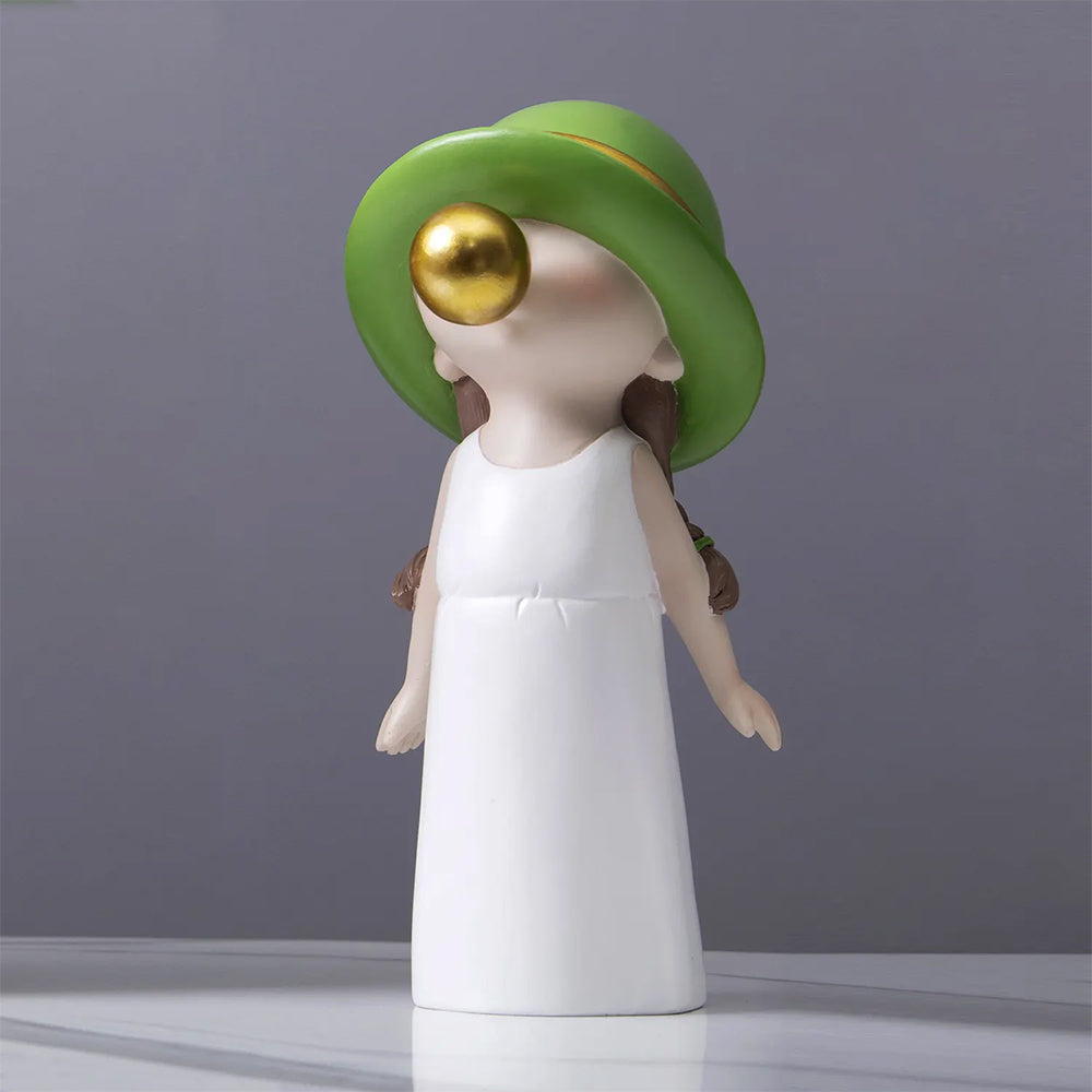 Blowing Gum Girl [Small] - Decor Figurine