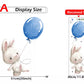 Blue Balloon Bunnies - Wall Sticker of 5 Styles