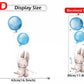 Blue Balloon Bunnies - Wall Sticker of 5 Styles