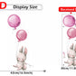 Pink Balloon Bunnies - Wall Stickers of 5 Styles