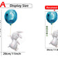 Colorful Balloon Bunnies - Wall Sticker of 4 Styles