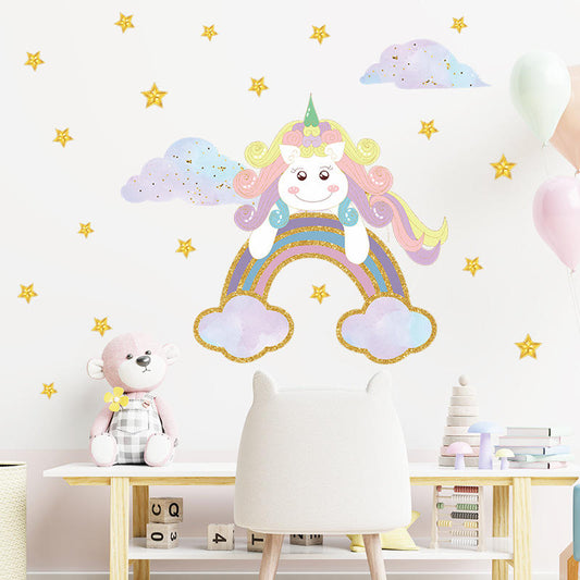 Unicorn on the Rainbow - Wall Sticker