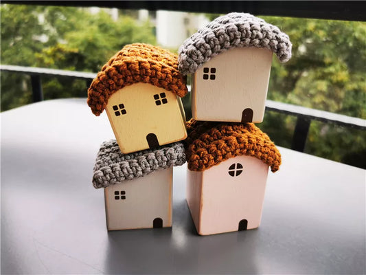 Nordic Crochet House Set - Wooden Toy