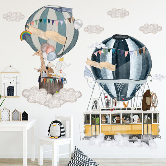 Animals on the Balloon - Wall Sticker