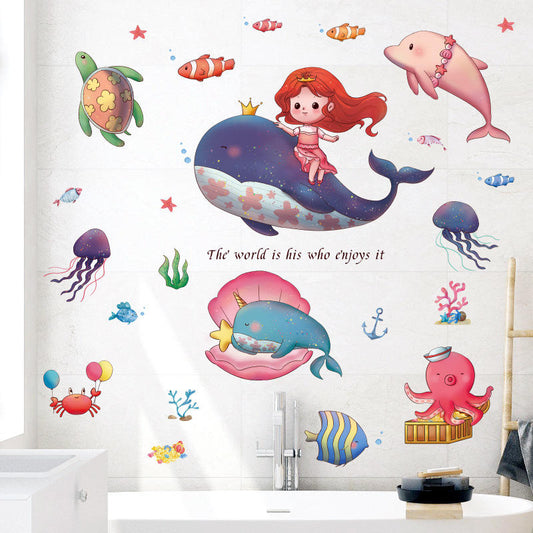 Girl under the Sea - Wall Sticker