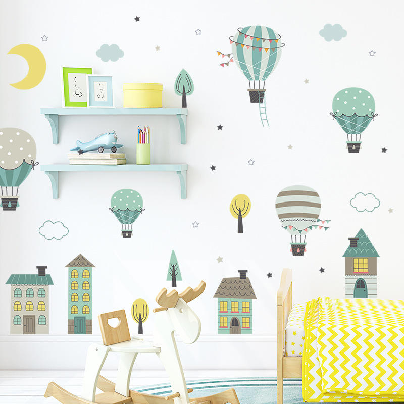 Buildings & Balloons - Wall Sticker