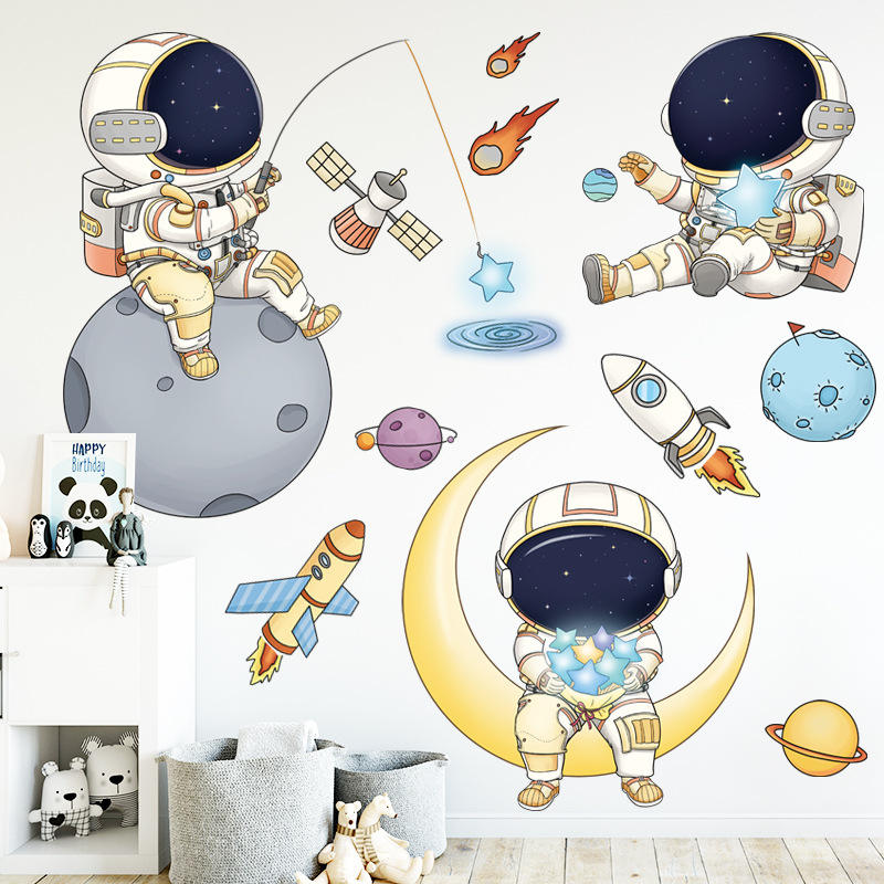 Traveling around the Space - Wall Sticker of 3 Styles