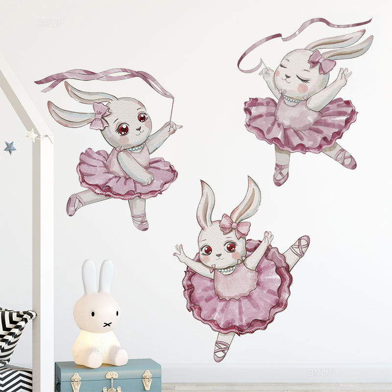 Ballerina Bunnies - Wall Sticker of 3 Styles