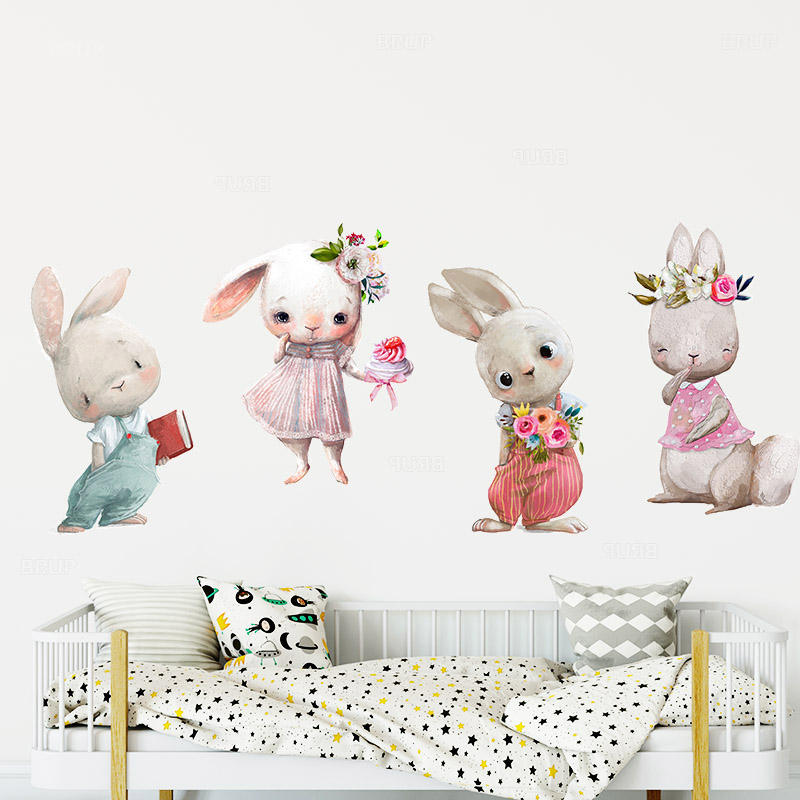 Dating Bunnies - Wall Sticker of 4 Styles