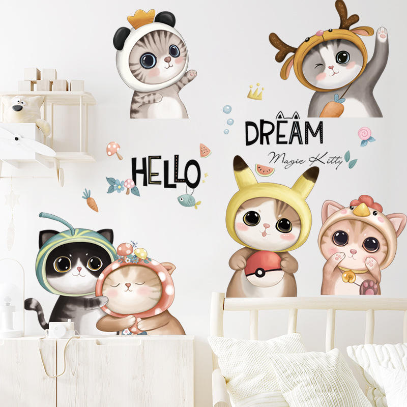 Greeting Cats - Wall Sticker