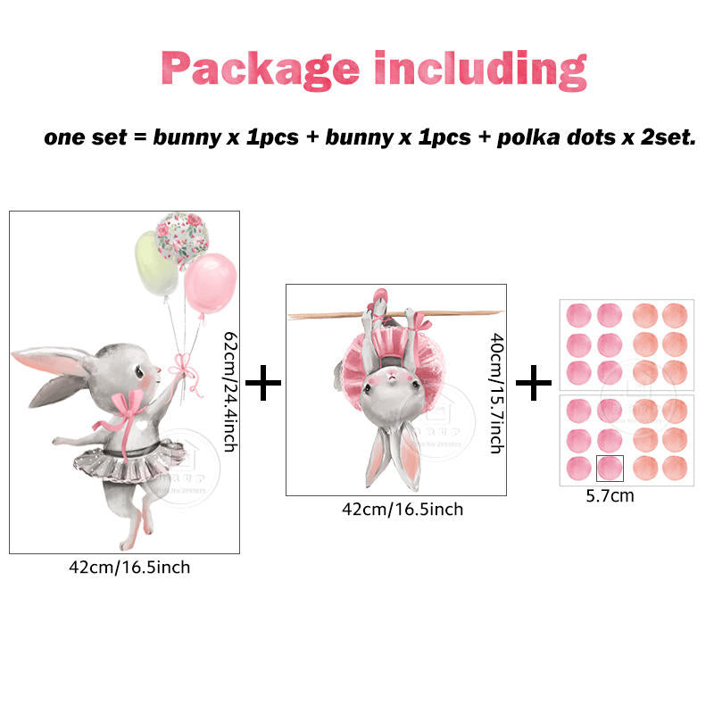 Dancing Bunnies - Wall Sticker