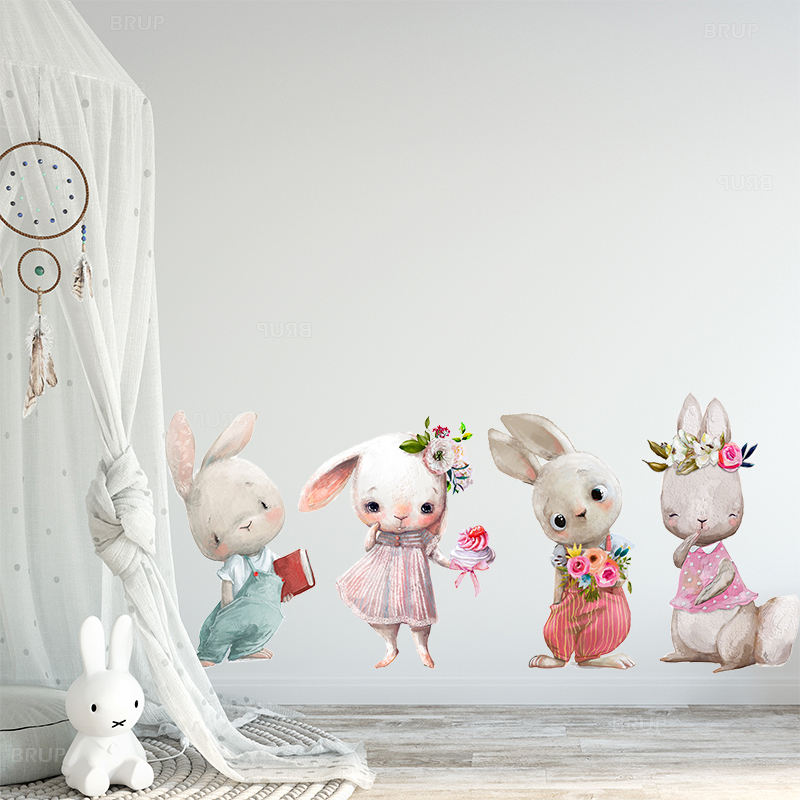 Dating Bunnies - Wall Sticker of 4 Styles