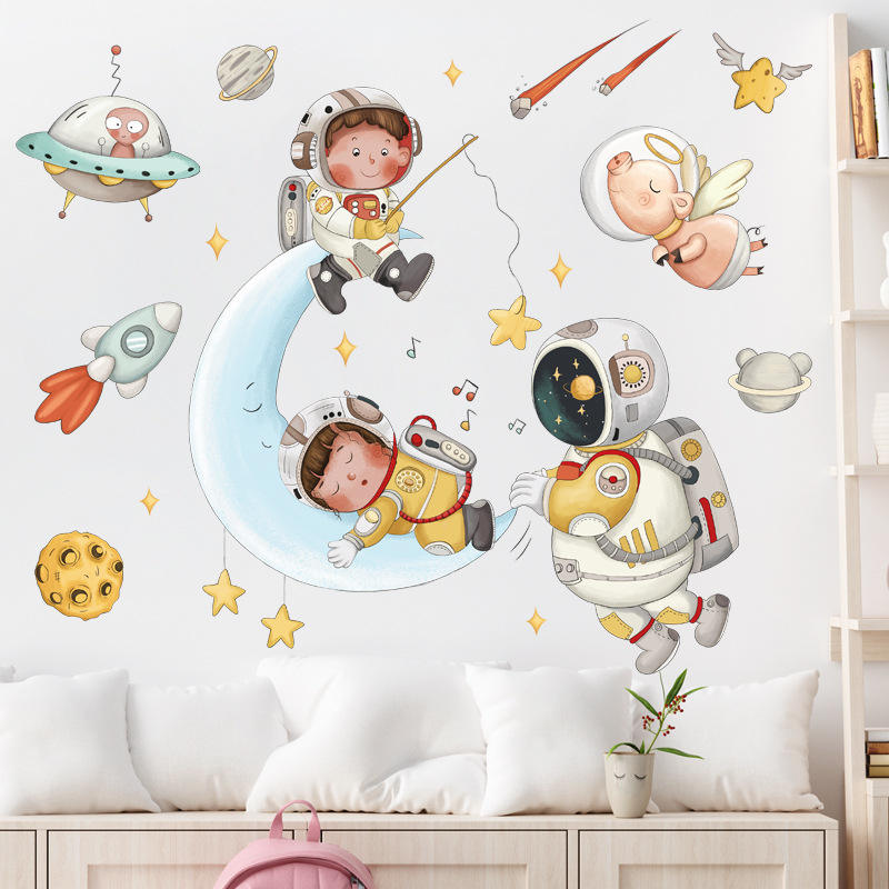 Astronaut on the Moon - Wall Stickers