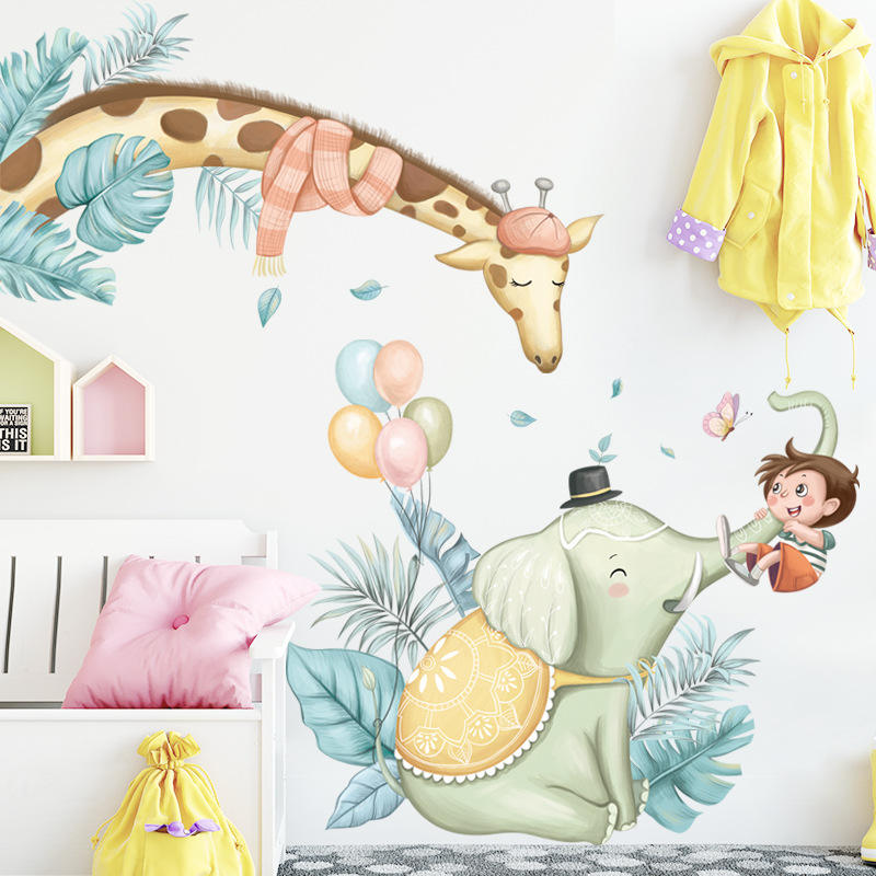 Elephant & Giraffe - Wall Sticker