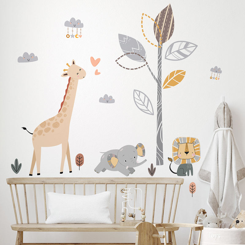 Animals around the Tree - Wall Sticker