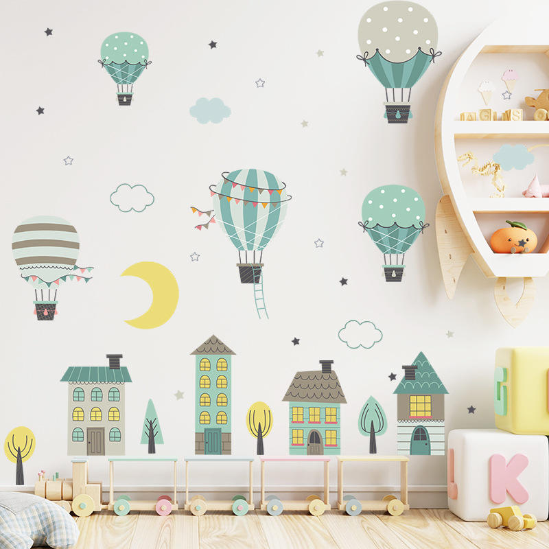 Buildings & Balloons - Wall Sticker