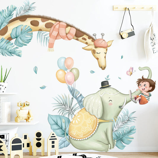 Elephant & Giraffe - Wall Sticker