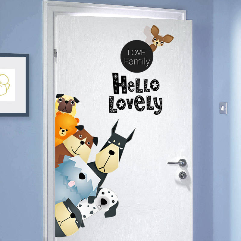 Greeting Dogs - Wall Sticker