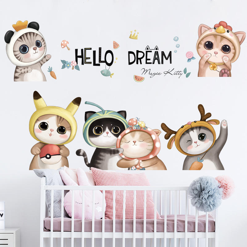 Greeting Cats - Wall Sticker