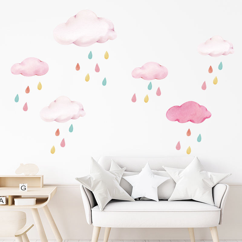 Bunnies & Raindrops - Wall Sticker of 2 Styles