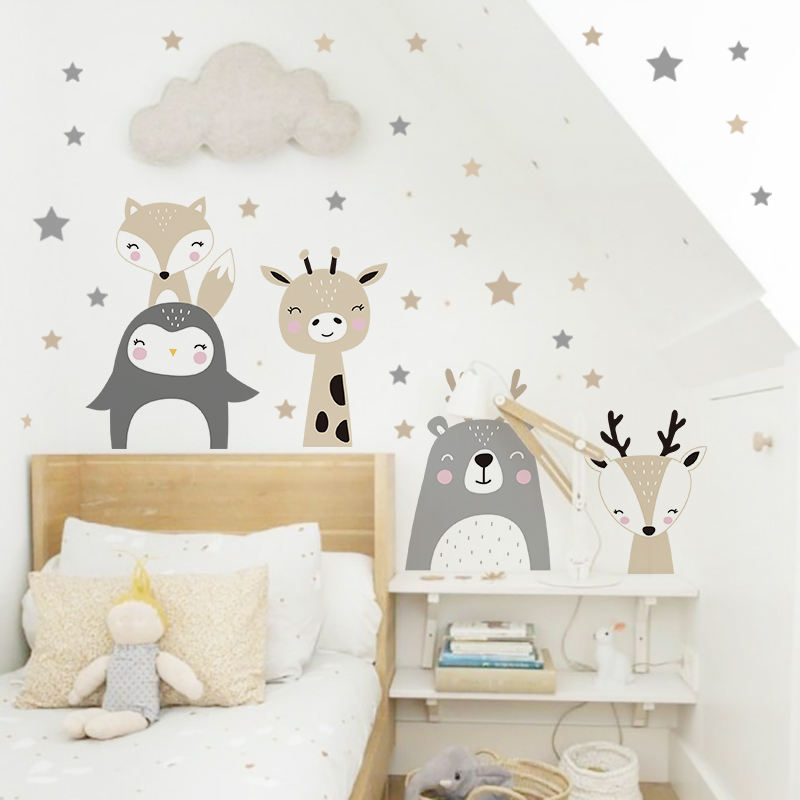 Animals & Stars - Wall Sticker of 2 Styles