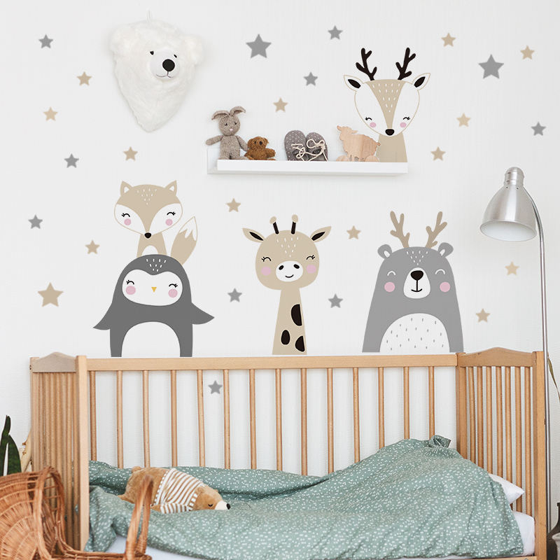 Animals & Stars - Wall Sticker of 2 Styles