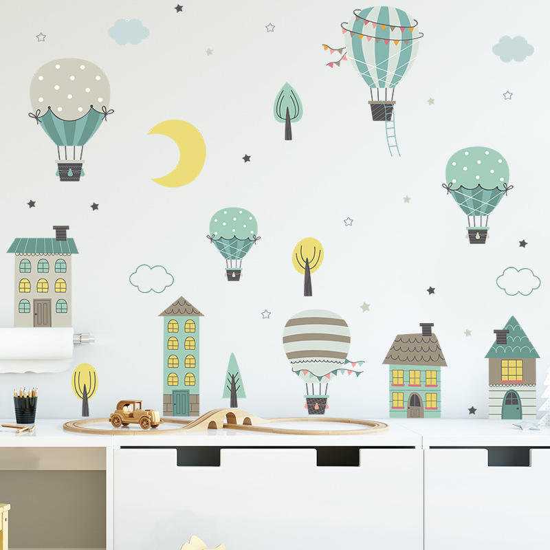 Buildings & Balloons - Wall Sticker