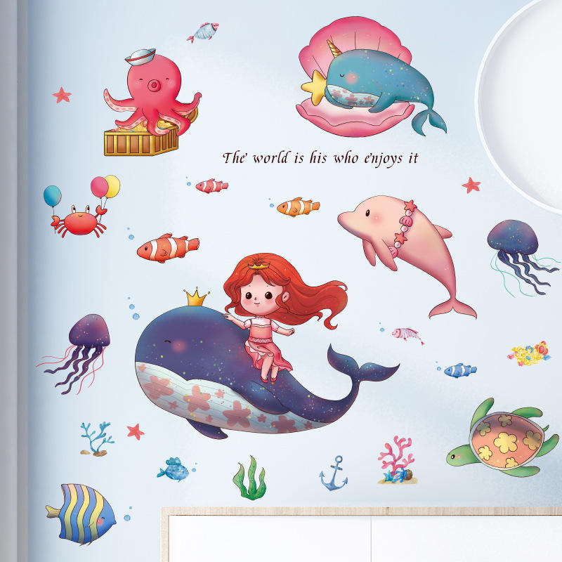 Girl under the Sea - Wall Sticker