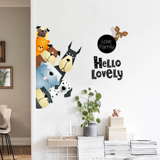 Greeting Dogs - Wall Sticker