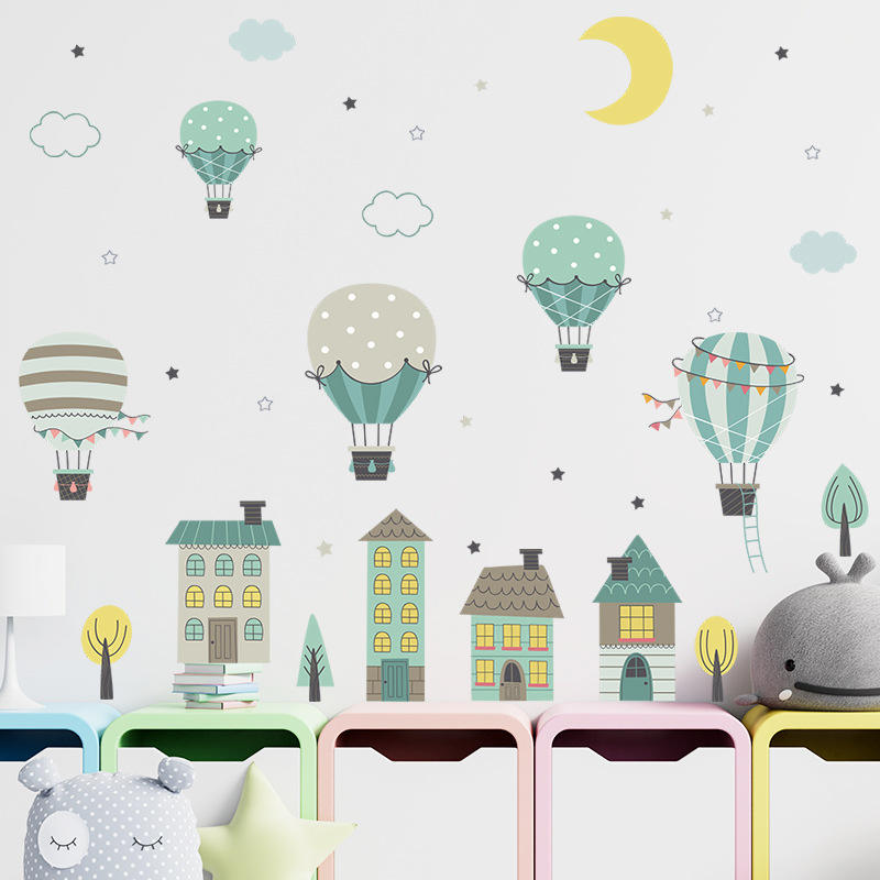 Buildings & Balloons - Wall Sticker