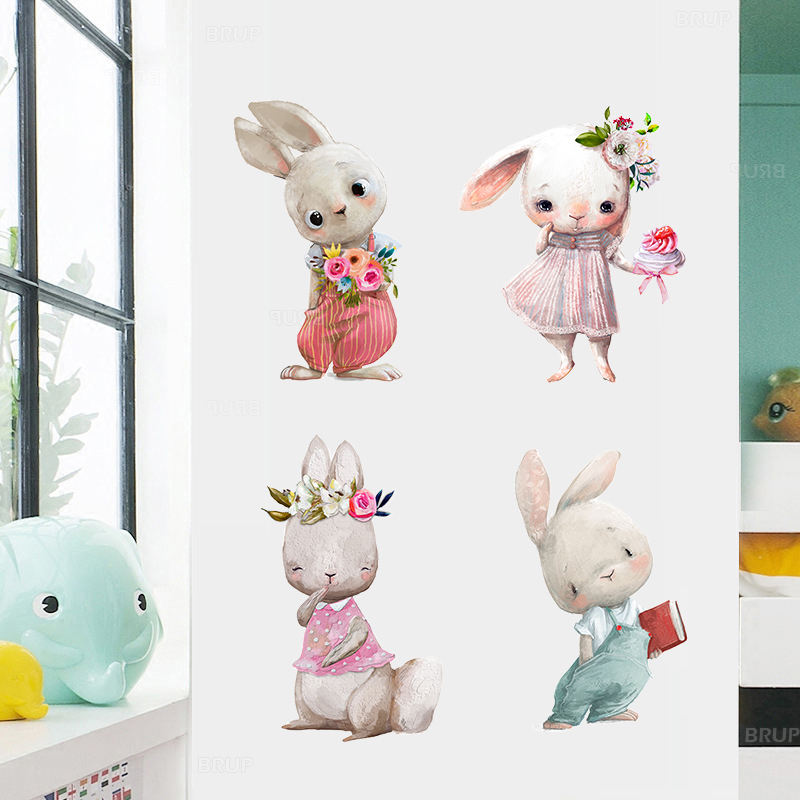 Dating Bunnies - Wall Sticker of 4 Styles